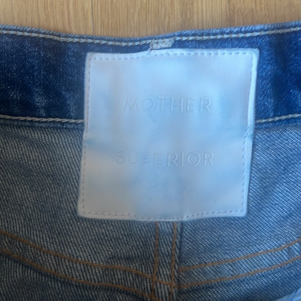 MOTHER Distressed Pocket Tripper Weekender Fray MY TREAT High-Rise Jeans - Picture 3 of 7